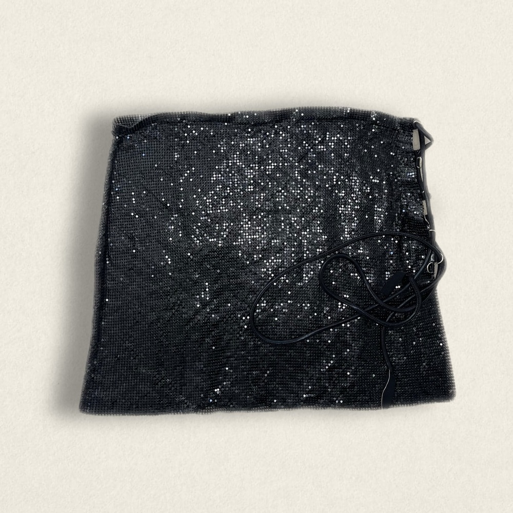 Black Sequin Mini Skirt
